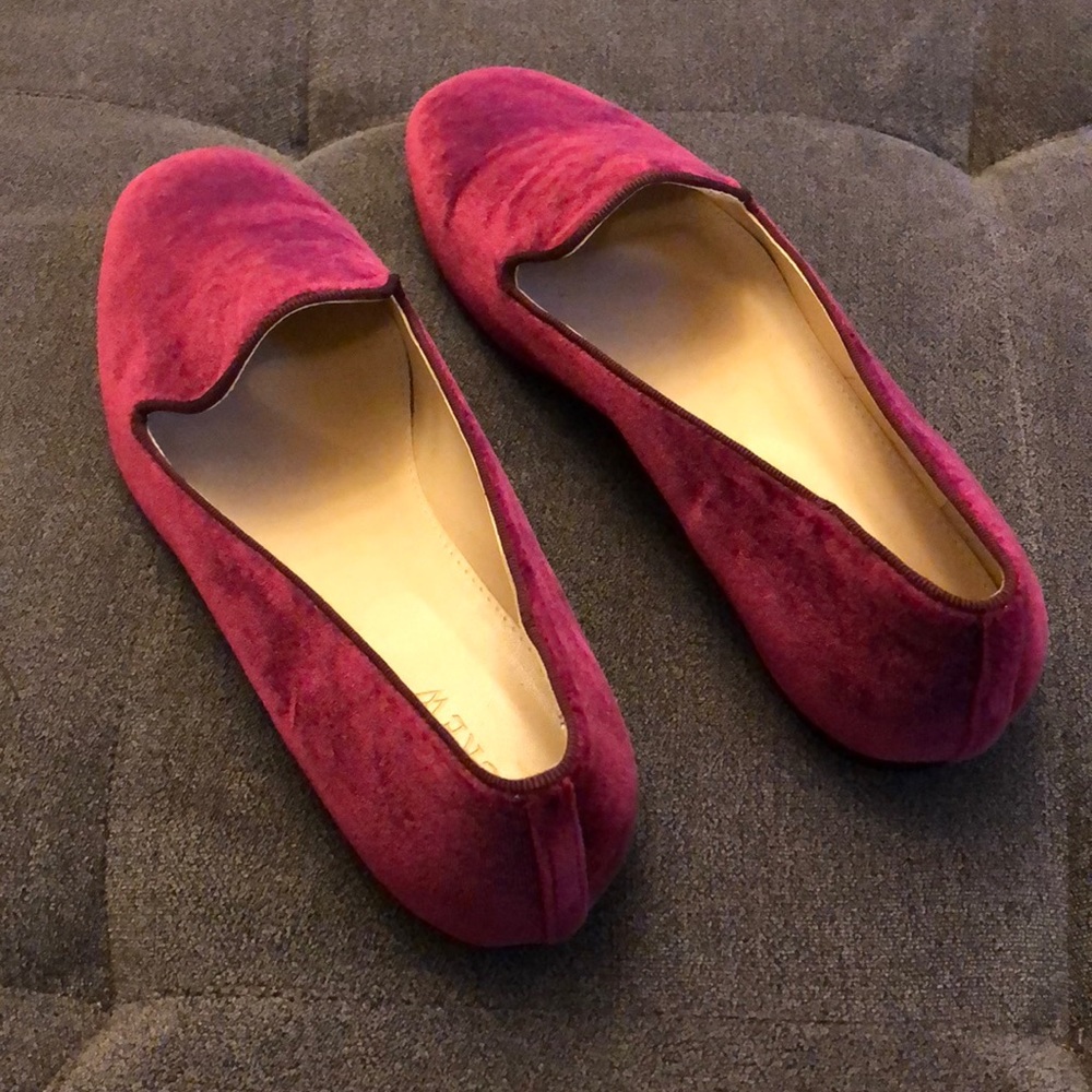 J Crew Velvet Smoking Loafers